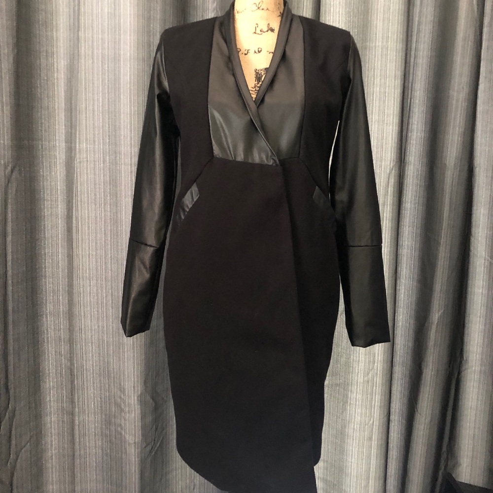Jeykay faux leather lightweight coat